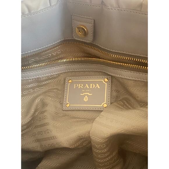 Authentic Prada Nappa Gaufre Tote Bag – Beige Leather - Picture 9 of 12